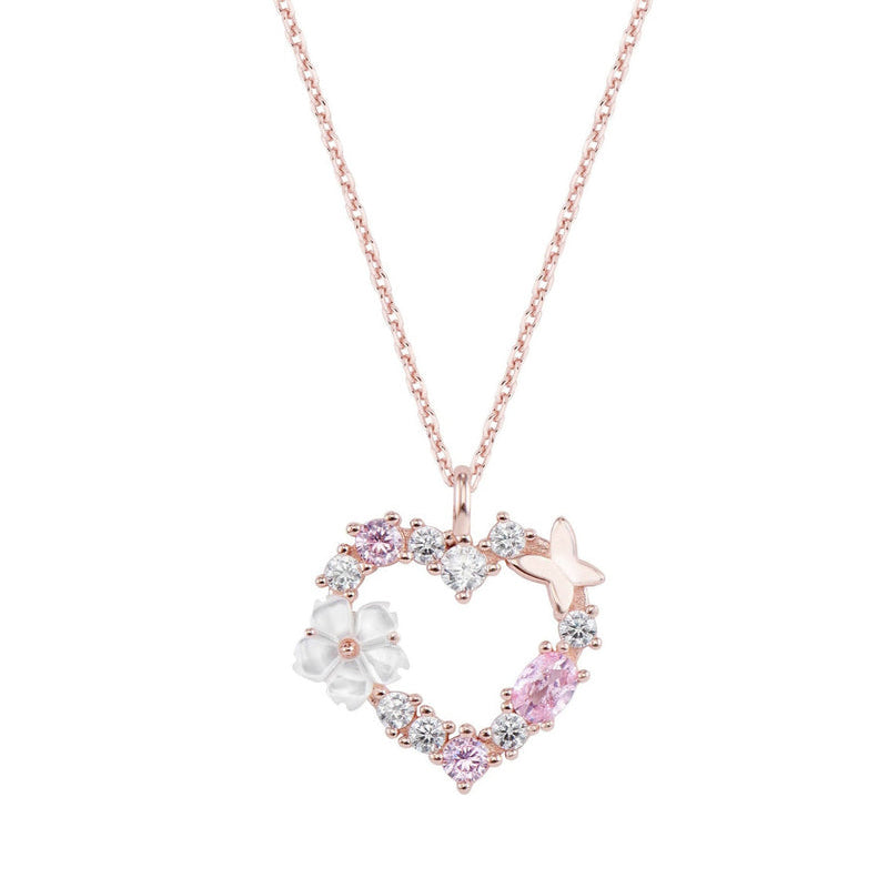 Helloice Spring Flower Heart Necklace
